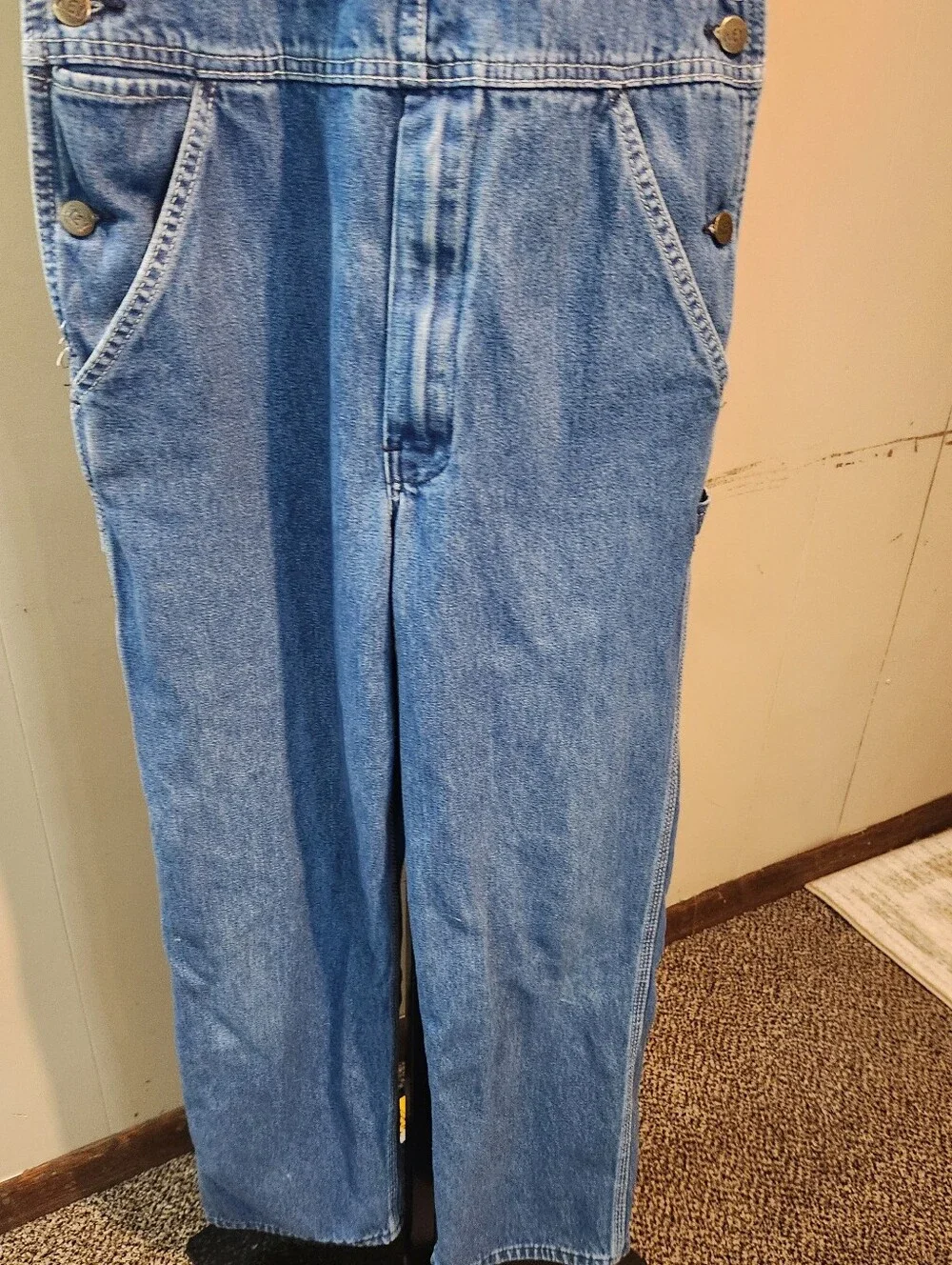 KEY Enzyme Washed Denim Bub Overalls